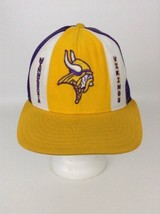 NFL Football Trucker Snapback Cap Hat Minnesota Vikings Purple Vintage 80s Fan - £31.80 GBP