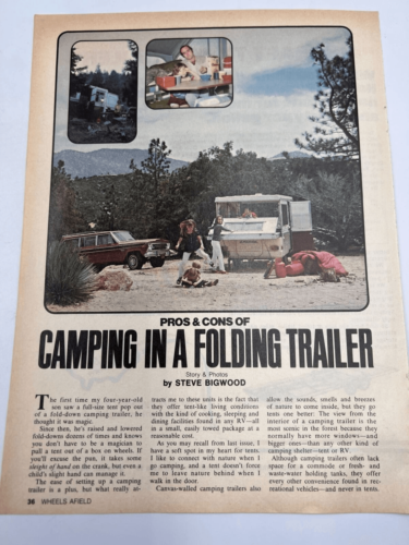 Primary image for Vintage Rare Jeep Grand Wagoneer SUV Camping Original Magazine Print Ad