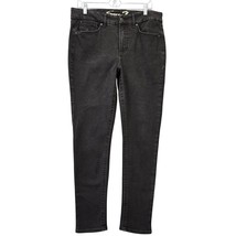 Seven7 Black Jeans Stretch Preppy Skinny Denim Mom High Rise Womens Size 12 Zip - £12.42 GBP