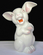Vintage Rosenthal Porcelain Laughing Bunny White Pink Tinted Rabbit Germ... - $44.00