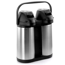 MegaChef Dual 2 Quart Stainless Steel Airpot, Hot Water Dispenser for Co... - $108.49