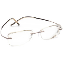 Silhouette Eyeglasses 7581 40 6051 Vanilla Brown Rimless Frame Austria 51-17 145 - £152.82 GBP