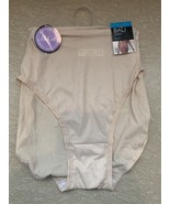 Bali Skimp Skamp Hikini Panty-2X/9 NEW Cream Underwear Panties Womens High Cut - $12.38