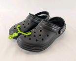 Crocs Adult Mens Sz 10 Black Classic Fur Lined Slip On Clog Shoes Sandal... - $54.75