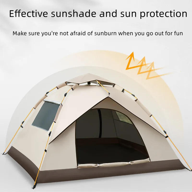 Camping tent Outdoor tent 2-3 person portable fully automatic camping tent sun - £96.08 GBP+