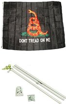 K's Novelties New 3x5 Gadsden Don't Tread Black Orange Flag Aluminum Pole Kit Se - $19.88