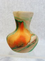 1977 American Pottery Nemadji Swirl 3.5 Inch Bud Vase - £17.69 GBP