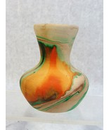 1977 AMERICAN POTTERY NEMADJI SWIRL 3.5 INCH BUD VASE - $30.54 CAD