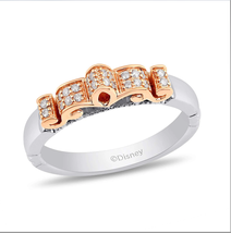 Enchanted Disney Diamond Jewelry For Her 1/8 CTTW Disney Majestic Princess Ring - £59.25 GBP