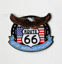 Route 66 Great American Highway Embroidered Patch 3 Inches - £4.28 GBP