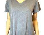 Jessica Simpson Light Blue V Neck Short Sleeve T Shirt Size L - $12.34