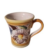 Handpainted Ceramic Expresso/ Tea  Cup / Coffee Mug Colorful Floral ~ Italy - $19.32