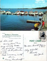 New York Sacandaga Lake Yachting Marina  Posted to NY in 1958 VTG Postcard - £7.38 GBP