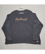 Carhartt Mens Shirt Sz 3XL Gray Thermal Knit Carbon Heather Logo 100569 026 - $35.87