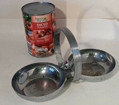 Poursuite Chrome Art Déco Double Candy Noix Plat Poignée Mcm Rétro Whale... - $586.37 MXN