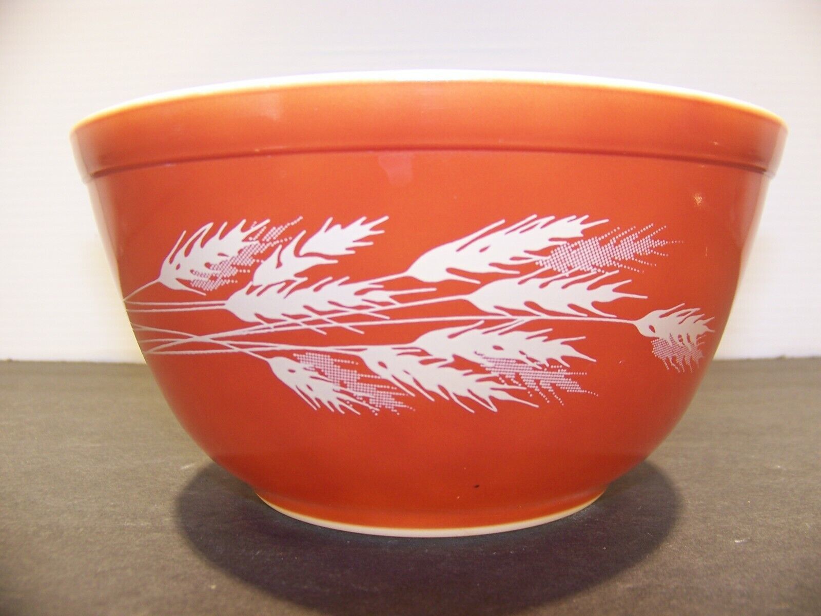 Primary image for Autumn Harvest Pyrex Mixing Bowl 402 1.5L Tan on Rust 1979 - 1986