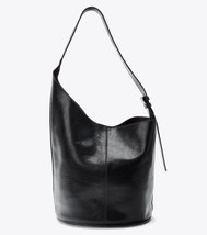 ZARA BNWT 2025. BLACK LEATHER BUCKET BAG ASYMMETRICAL. 6041/610/800 - €193,23 EUR