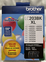 Brother LC203BK XL Black High Yield Ink Cartridge Twin Pack LC2032PKS Retail Box - £27.63 GBP