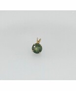 1.50ctw Round Fancy Dark Irradiated Green Diamond Pendant 14K Solid Yell... - $686.75 CAD