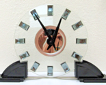 Rare French Art Deco Large ATO Glass, Chrome and Bakelite Mantel Clock  - $1,089.00