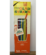 Vintage Tall Glad Straws Union Carbide Advertising Original Box USA Made