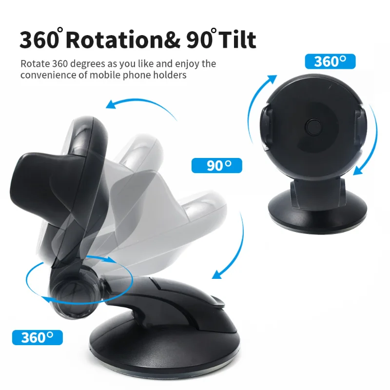 Vehicle-Mounted Silicone Suction Cup Phone Holder, 360¡ã Rotatable Bracket for - £8.92 GBP