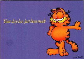 Your Day has just been made Postcard Garfield the Cat Cartoon Comic - £3.89 GBP