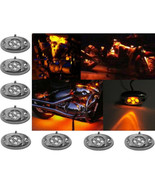 8 Orange Amber LED Chrome Modules Motorcycle Chopper Frame Neon Glow Lig... - $389.58 MXN