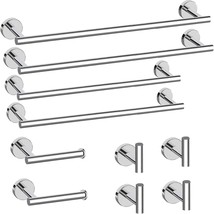 Newfun 10Pcs Polished Chrome Bathroom Hardware Set - Includes 24&amp;18Inch Towel - $76.99