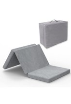 Tri Folding Mattress with Storage Bag Foldable Foam Topper Floor Cot Mat... - £63.30 GBP