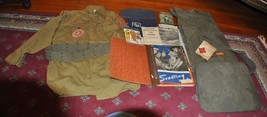Vintage Boy Scout Uniform Shirt Cap Scarf Patches La Grange ILL 1950&#39;s - £41.09 GBP