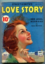 Love Story Pulp November 13 1937- Her Legal Husband- FN- - £78.13 GBP