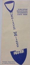 Vintage Porcupine Mountains Union Mine Trail Michigan Brochure  - $4.99