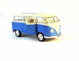 AUTOBUS VOLKSWAGEN T1 DEL 1963 BLU METALLIZZATO, MODELLO DA COLLEZIONE D... - £29.03 GBP