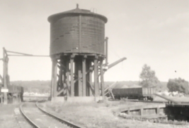 Railroad Water Stop Water Tower Train B&amp;W Photograph Unknown Location - £7.49 GBP