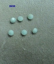 TURQUOISE LOOSE STONES ROUND 3MM LOT OF SIX - £3.14 GBP