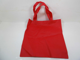 Tote Bag Shopping Bags 15&quot;x15&quot; Red Black Tan Colors Solid Pattern Nylon ... - £5.10 GBP