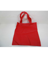 Tote Bag Shopping Bags 15"x15" Red Black Tan Colors Solid Pattern Nylon Handbag - $6.49