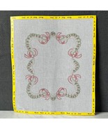 Rosalie Hand Painted Needlepoint Canvas Red Bows Berries Greenery M282-1... - $52.01 CAD
