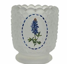 Viking glass cup goblet candleholder usa lilac flower floral candle holder art - £15.82 GBP