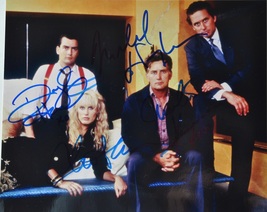 Wall Street Cast Signed Photo X4 - Michael Douglas, Martin Sheen, Charlie Sheen, - £531.26 GBP
