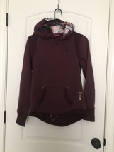 Converse Youth Girls Dark Burgundy Hoodie Sweatshirt Size L - $42.68