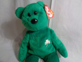 1997 Ty Beanie Baby Erin Irish Bear with Tags / Stamped Tush Tag - $2.51