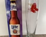 2005 Miller Lite Coors Molson Boston Red Socks Tall Beer Glass Cup MLB R... - $31.97