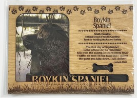 BOYKIN SPANIEL Dog Profile Laser Engraved Wood Picture Frame Magnet - $9.90