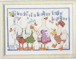 Creative Circle Cross Stitch Friends of a Feather Bathe Together Kit 9&quot; ... - $16.99