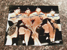 Tony Kubek Skowron Boyer Richardson 1961 Yankees Infield Signed Auto Photo Jsa - £194.42 GBP