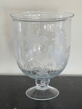 Exquisite Large Engraved Crystal Trifle Footed Bowl or Candle Holder - £193.50 GBP