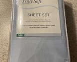 Truly Soft Everyday Light Blue Full Sheet Set 100% Polyester Brand New! - £18.32 GBP