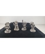 Vintage Avon Fine Pewter Lot of 4 School Days Bear Figurines 1983-1984 - $16.63